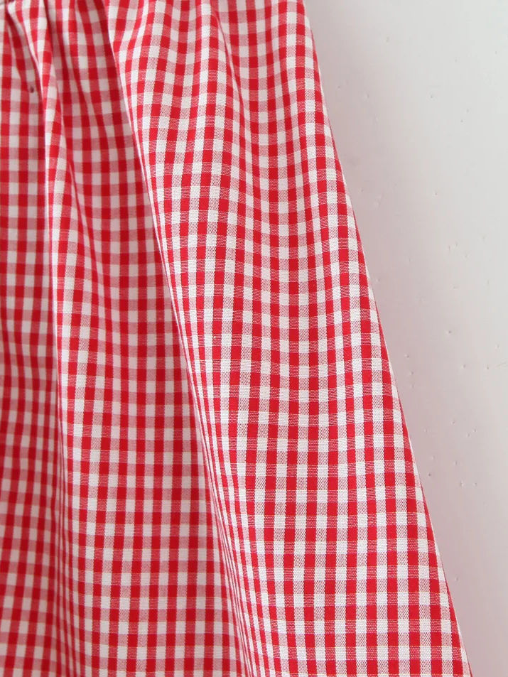 TWOTWINSTYLE Sexy Tunic Plaid Strapless Mini Dress