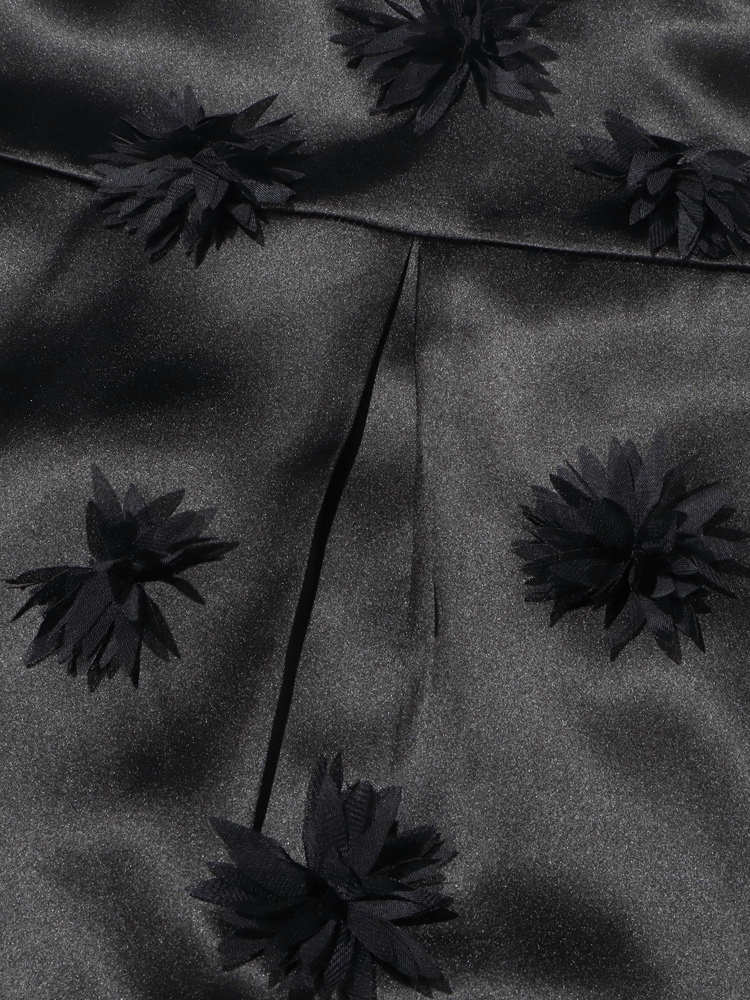 TWOTWINSTYLE Solid Lapel Patchwork 3D Flower Shirt