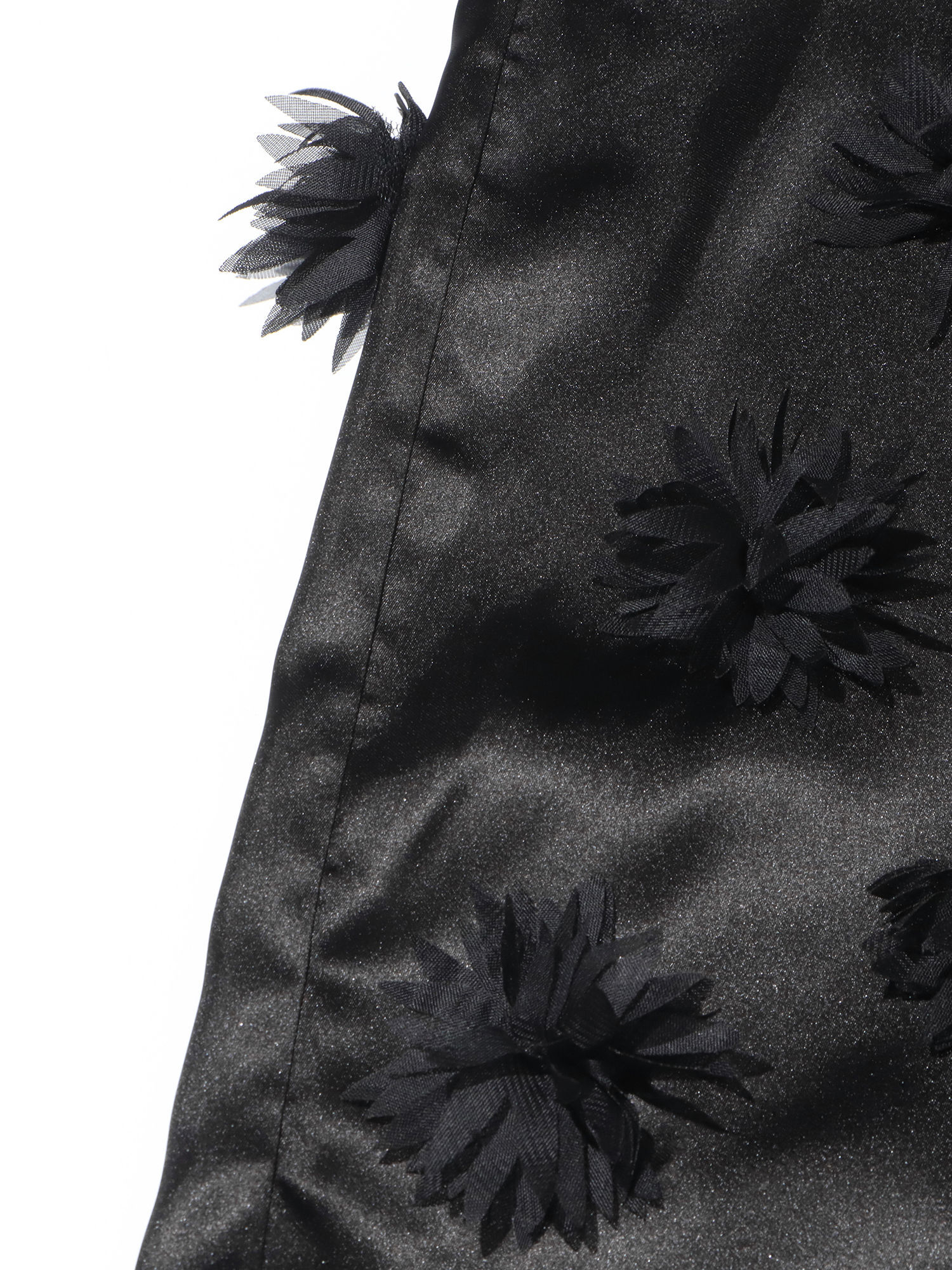 TWOTWINSTYLE Solid Lapel Patchwork 3D Flower Shirt
