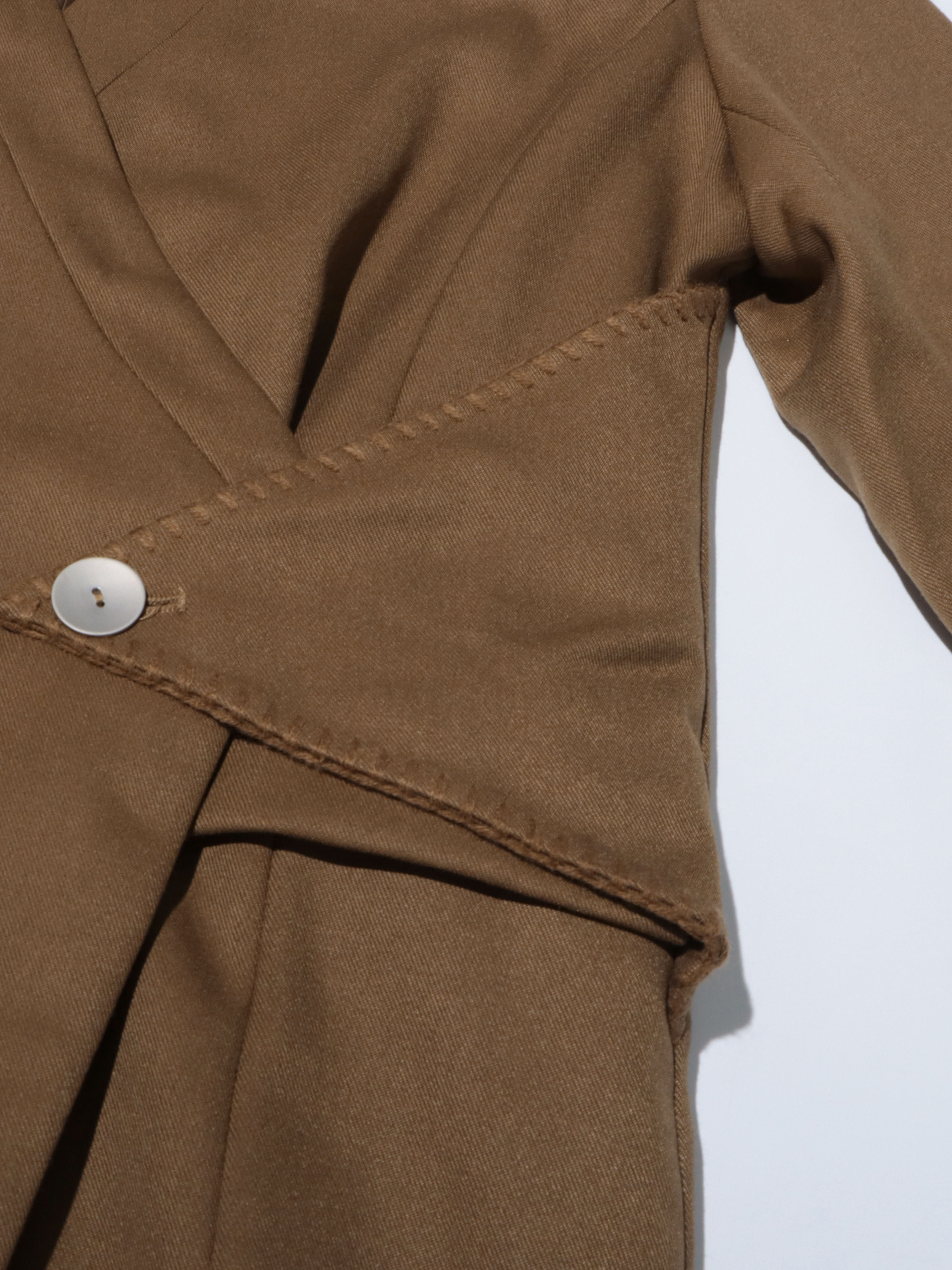 TWOTWINSTYLE Solid V Neck Tunic Vintage Coat