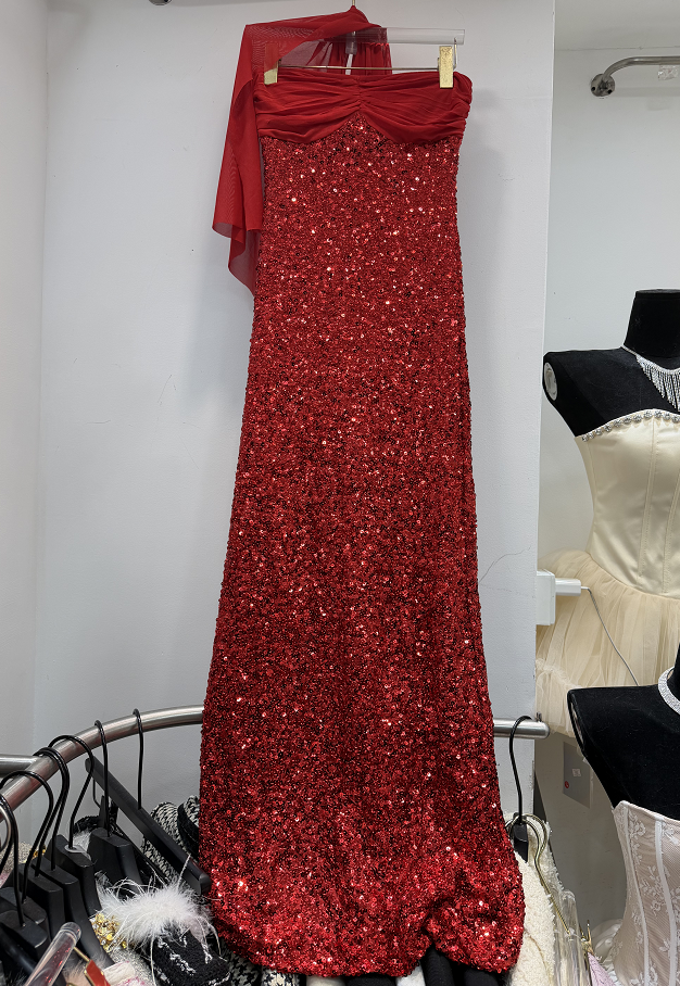 TWOTWINSTYLE Spliced Sequins Tunic Elegant Dress