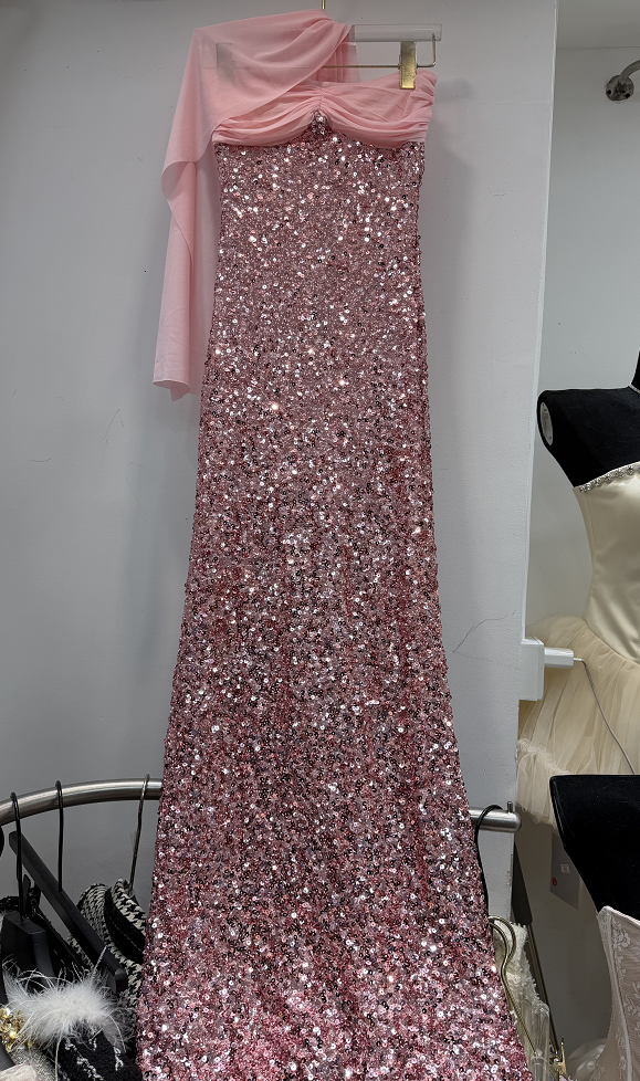 TWOTWINSTYLE Spliced Sequins Tunic Elegant Dress