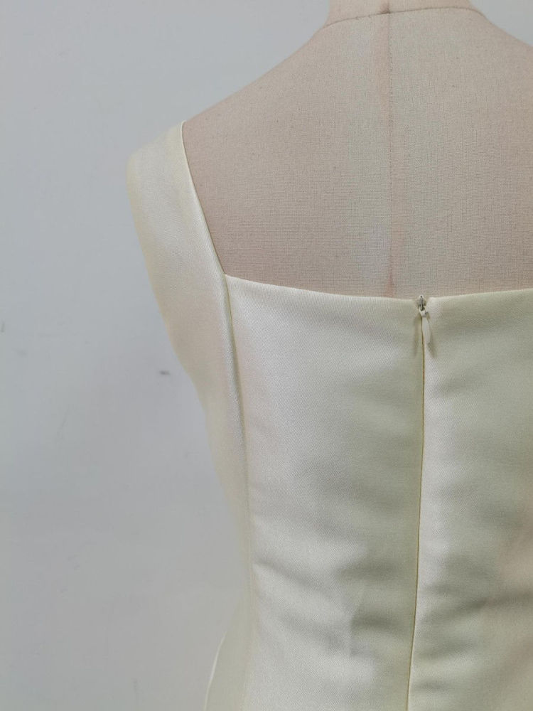 TWOTWINSTYLE Solid Spliced Bowknot High Waist Dress