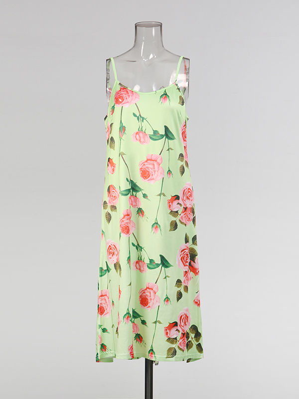 TWOTWINSTYLE Ruffled Sleeves Patchwork Print Vintage Dress