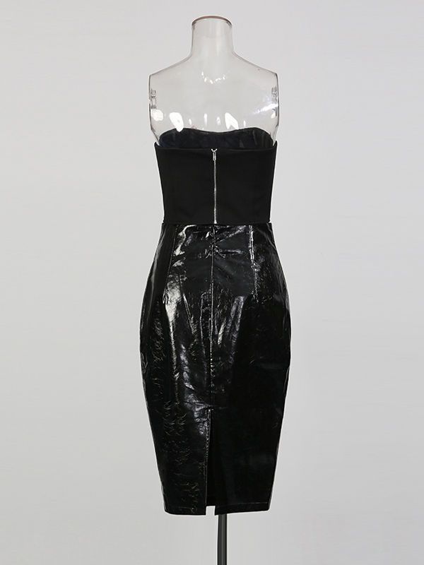 TWOTWINSTYLE Elegant High Waist Mini Dress