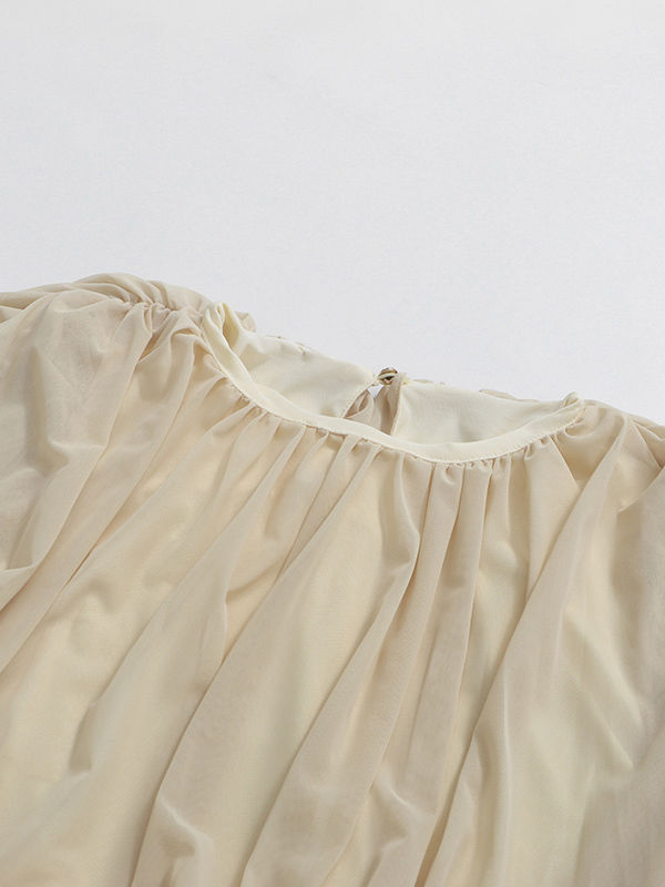 TWOTWINSTYLE Pleated Tunic Temperament Midi Dress