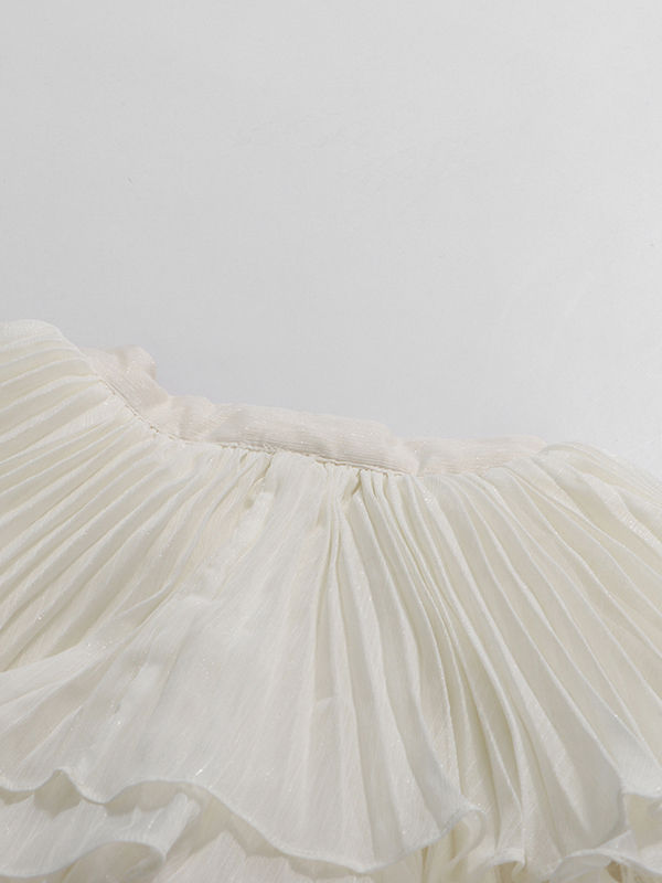 TWOTWINSTYLE High Waist Minimalist Pleated Dress
