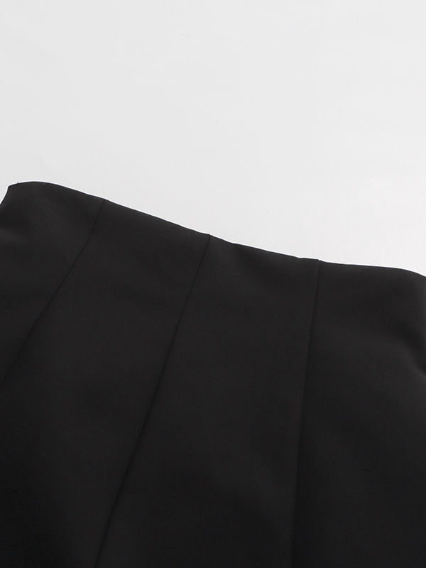 TWOTWINSTYLE High Waist Spliced Zipper Designer Flared Pants