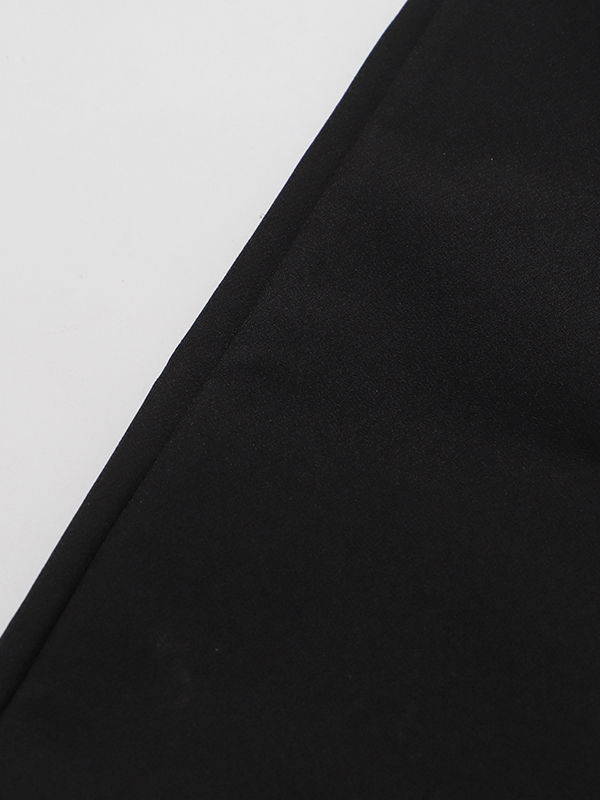 TWOTWINSTYLE High Waist Spliced Zipper Designer Flared Pants
