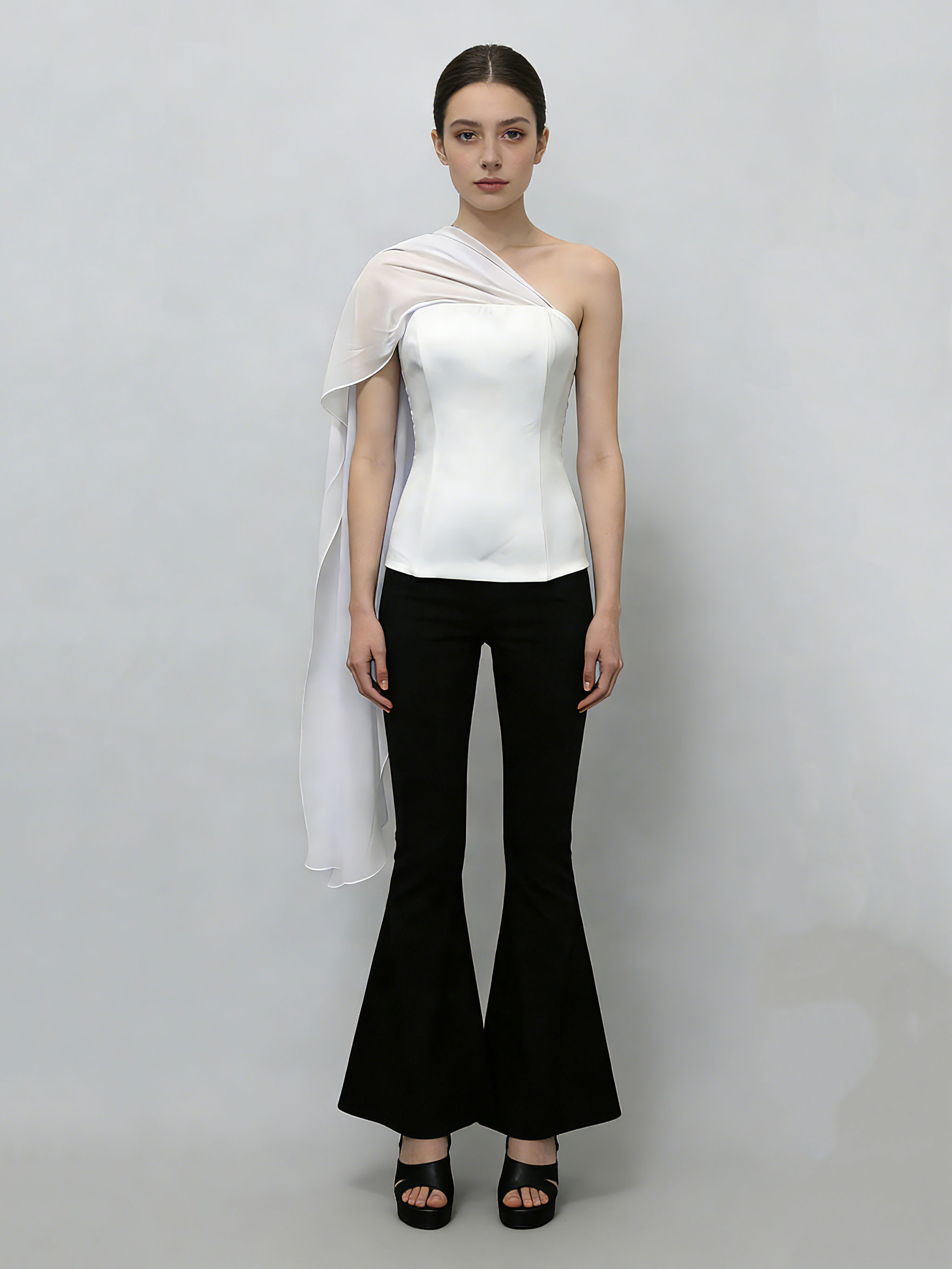 TWOTWINSTYLE Solid Patchwork Laec Up Tunic Elegant Vest