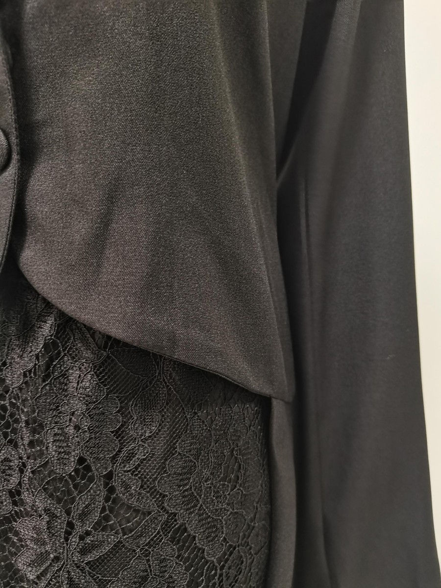TWOTWINSTYLE Lapel Tunic Top Lace Side Split Skirt Vintage Set