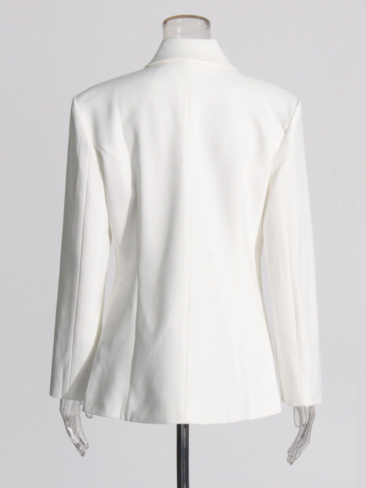 TWOTWINSTYLE Hit Color Lapel Tunic Spliced Buttons Designer Blazers