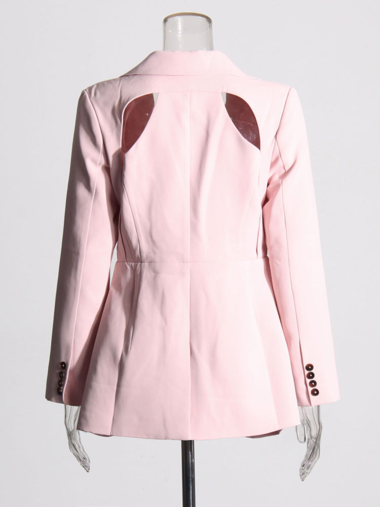 TWOTWINSTYLE Hit Color Lapel Tunic Spliced Buttons Designer Blazers