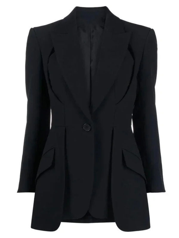 TWOTWINSTYLE Hit Color Lapel Tunic Spliced Buttons Designer Blazers