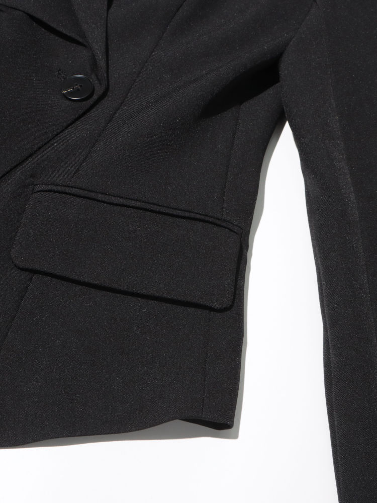 TWOTWINSTYLE Lapel Long Sleeve Tunic Spliced Pleated Blazers