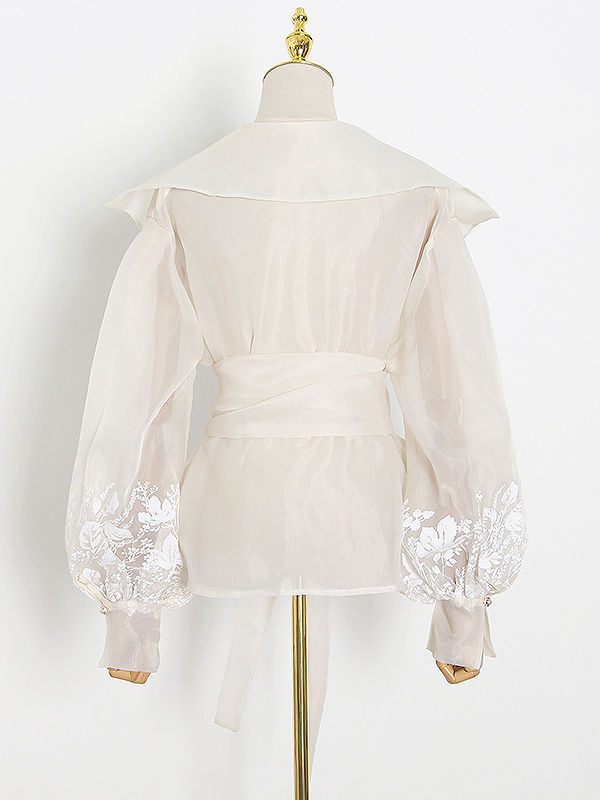 TWOTWINSTYLE Lapel Tunic Spliced Print Minimalist Shirt