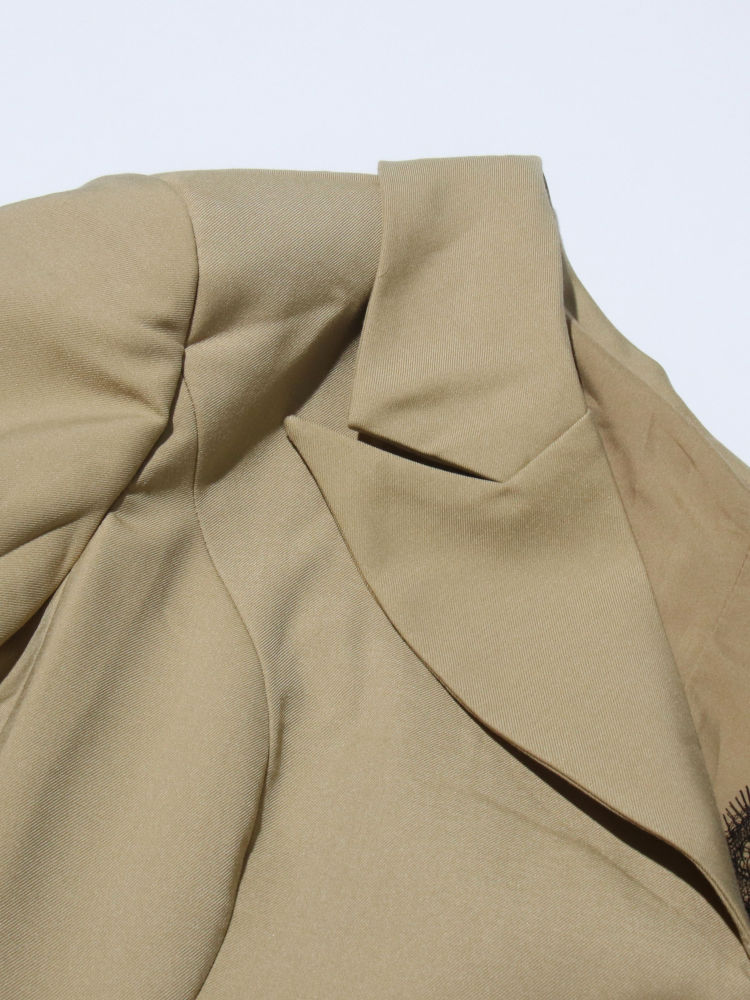TWOTWINSTYLE Off One Shoulder Irregular Hem Temperament Blazers
