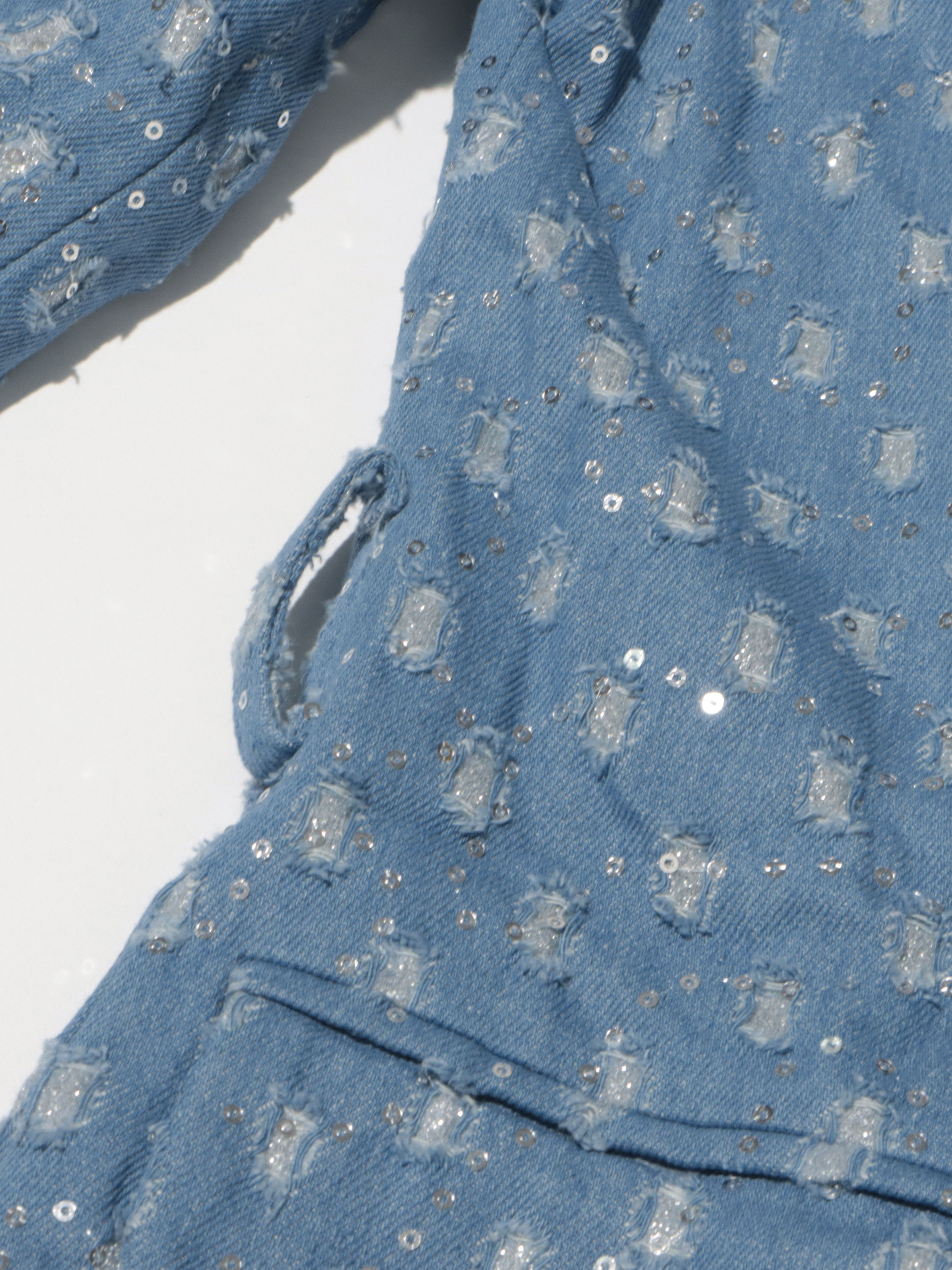 TWOTWINSTYLE Patchwork Sequins Double Breasted Chic Coat