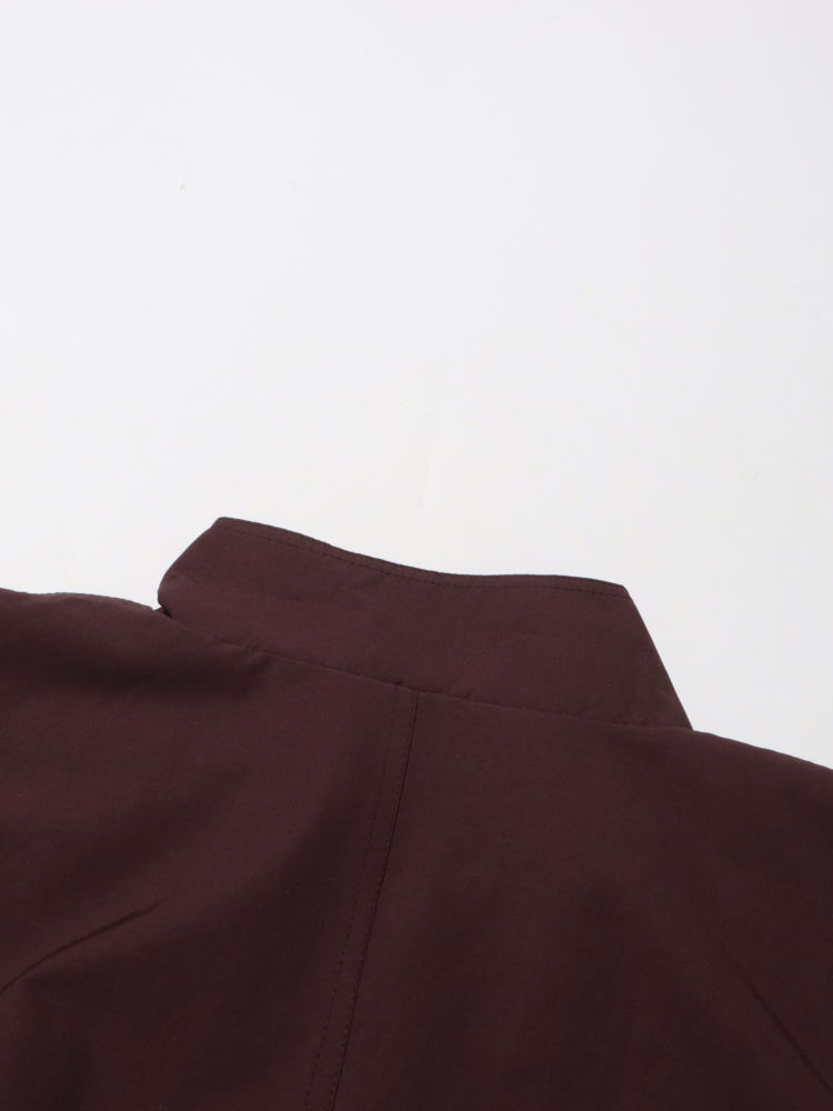 TWOTWINSTYLE Solid Loose Stand Collar Single Breasted Coat