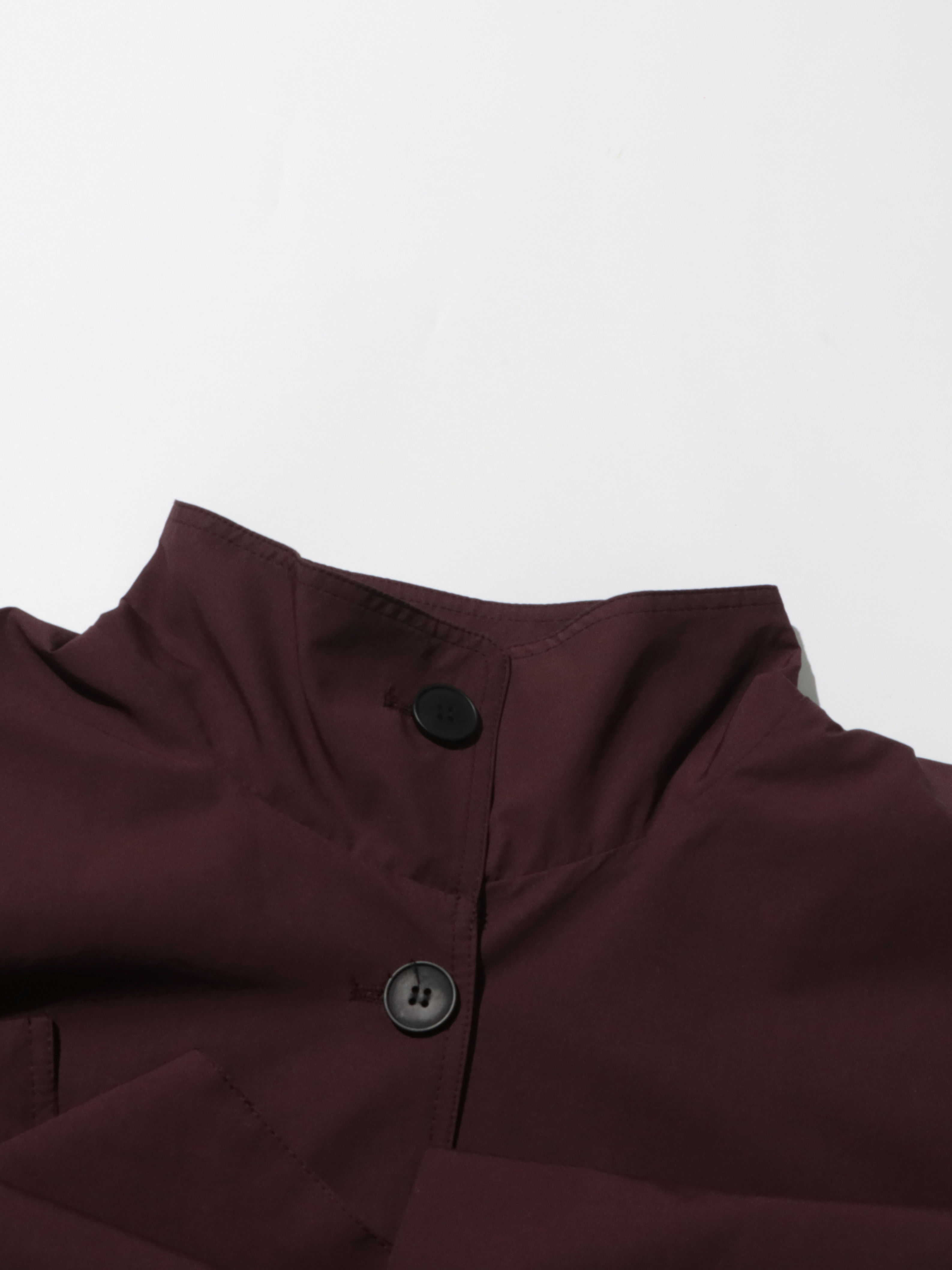 TWOTWINSTYLE Solid Loose Stand Collar Single Breasted Coat