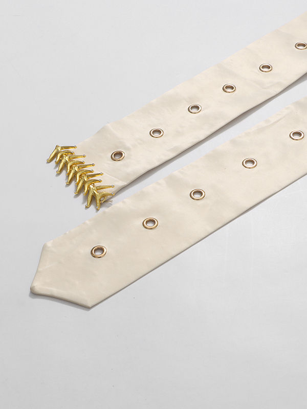TWOTWINSTYLE High Waist Spliced Belt And Mesh Designer Skirt
