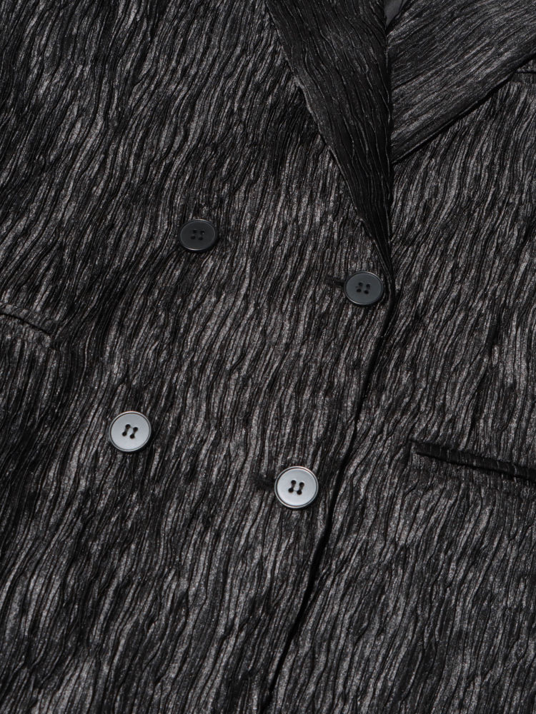 TWOTWINSTYLE Lapel Long Sleeve Ruched Loose Fashion Blazers