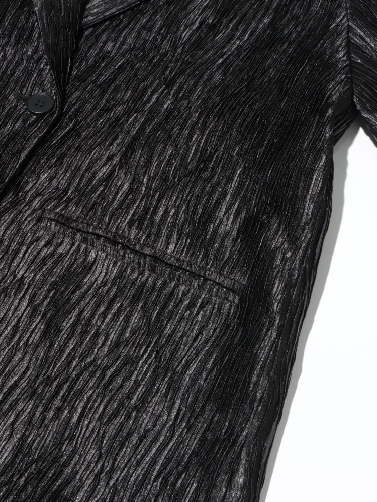 TWOTWINSTYLE Lapel Long Sleeve Ruched Loose Fashion Blazers