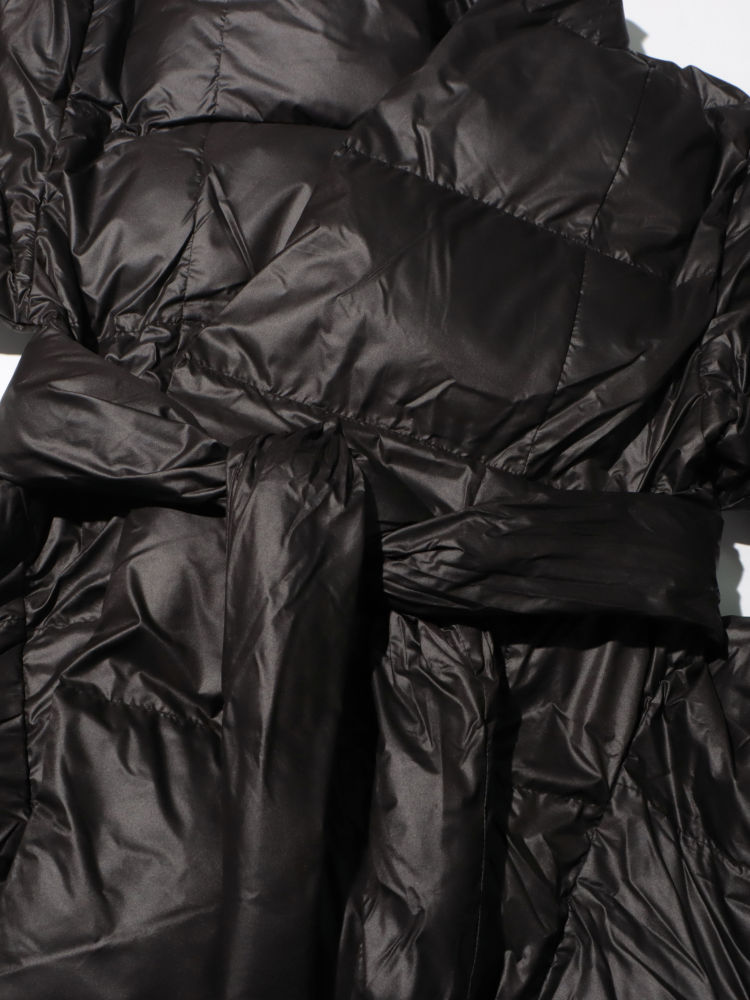 TWOTWINSTYLE Solid V Neck Patchwork Belt Fashion Coat