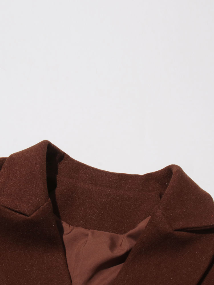 TWOTWINSTYLE Lapel Double Breasted Vintage Coat