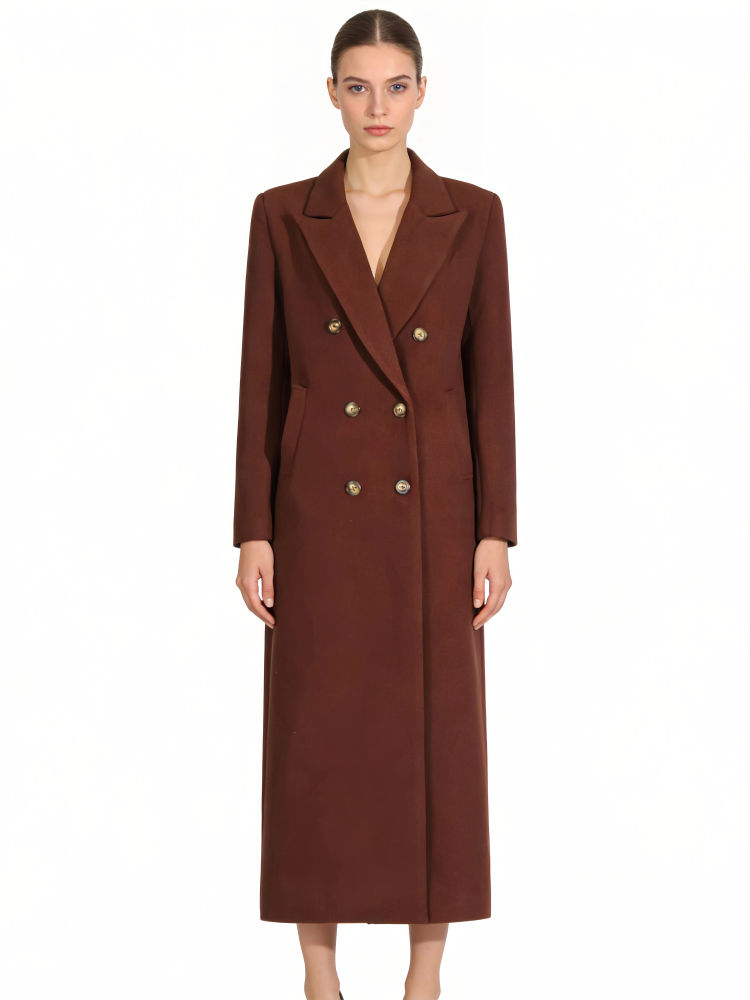 TWOTWINSTYLE Lapel Double Breasted Vintage Coat
