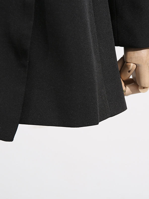 TWOTWINSTYLE Lapel Hollow Out Spliced Diamond Coat