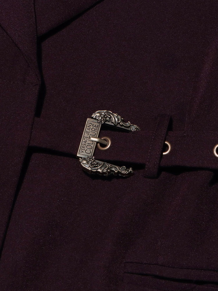 TWOTWINSTYLE Lapel Loose Patchwork Belt Chic Coat