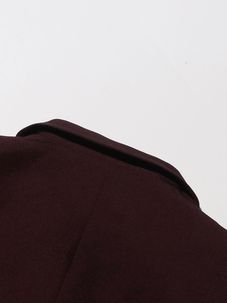 TWOTWINSTYLE Lapel Loose Patchwork Belt Chic Coat