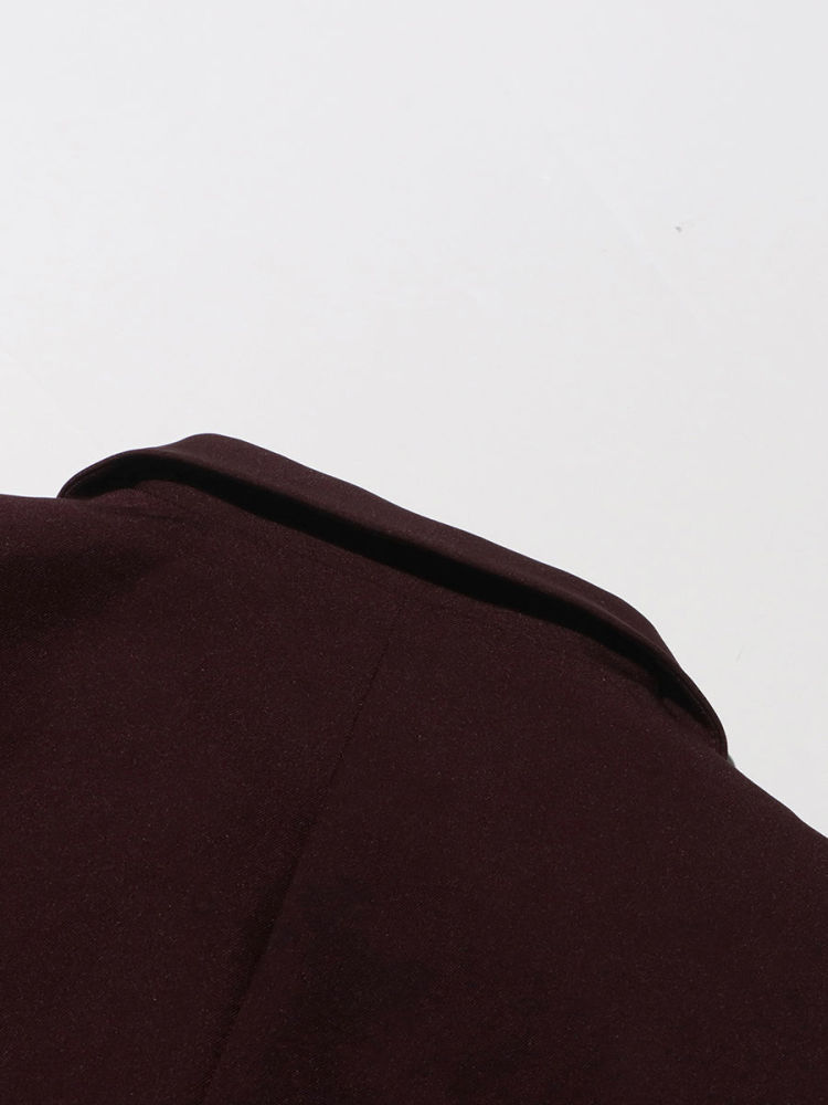 TWOTWINSTYLE Lapel Loose Patchwork Belt Chic Coat