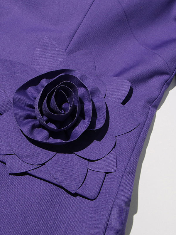 TWOTWINSTYLE Patchwork 3D Flower Tunic Minimalist Blazers