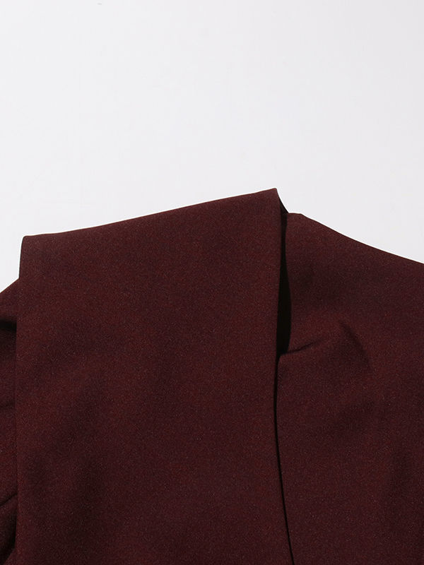 TWOTWINSTYLE Round Neck Spliced Lace Up Fashion Coat