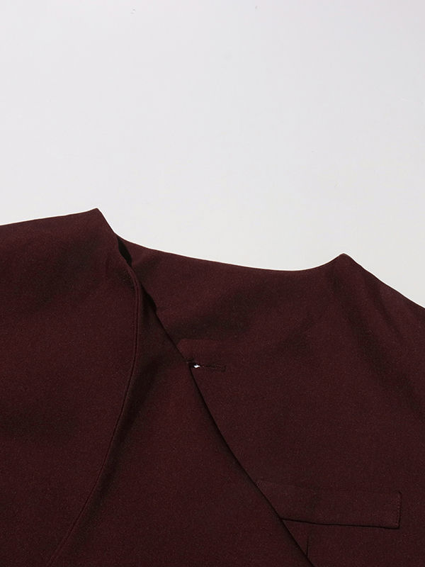 TWOTWINSTYLE Round Neck Spliced Lace Up Fashion Coat