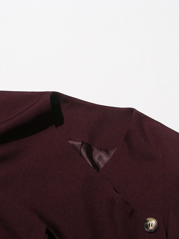 TWOTWINSTYLE Round Neck Tunic Temperament Coat