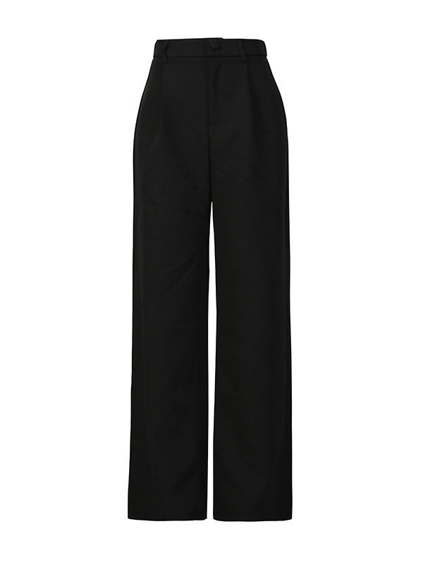 TWOTWINSTYLE Round Neck Spliced Diamond Blazers Loose Pants Temperament Two Piece Set