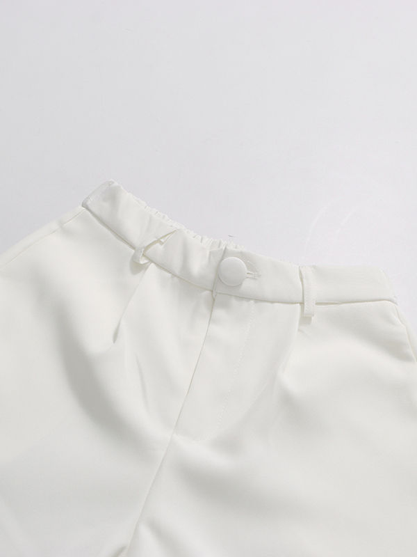 TWOTWINSTYLE Round Neck Spliced Diamond Blazers Loose Pants Temperament Two Piece Set