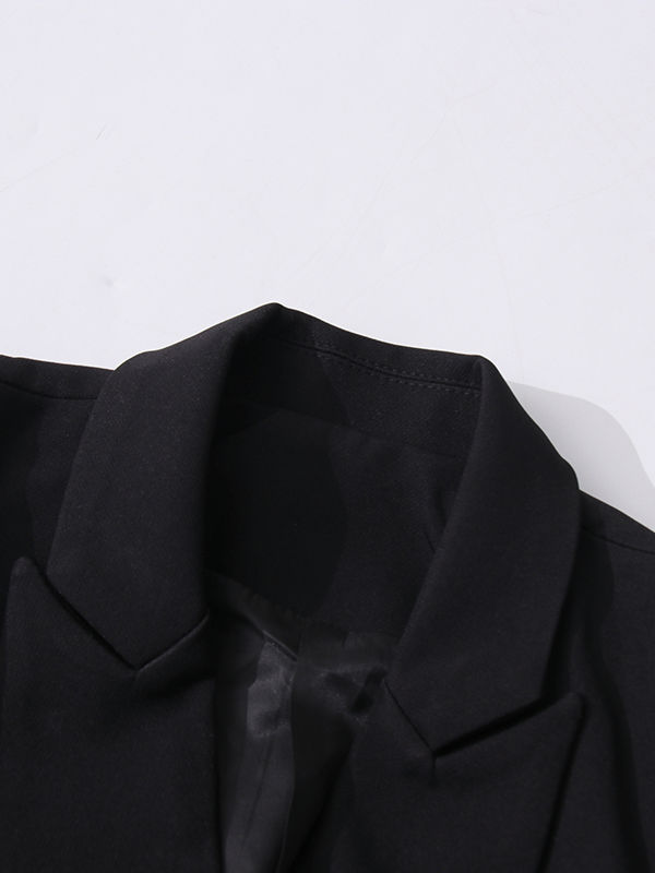 TWOTWINSTYLE Lapel Hollow Out Patchwork Diamond Bowknot Dress