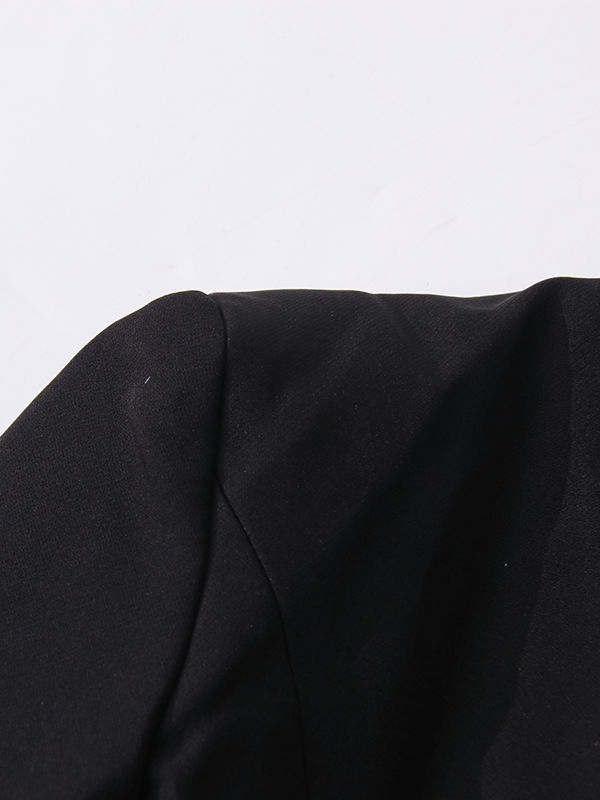 TWOTWINSTYLE Lapel Hollow Out Patchwork Diamond Bowknot Dress