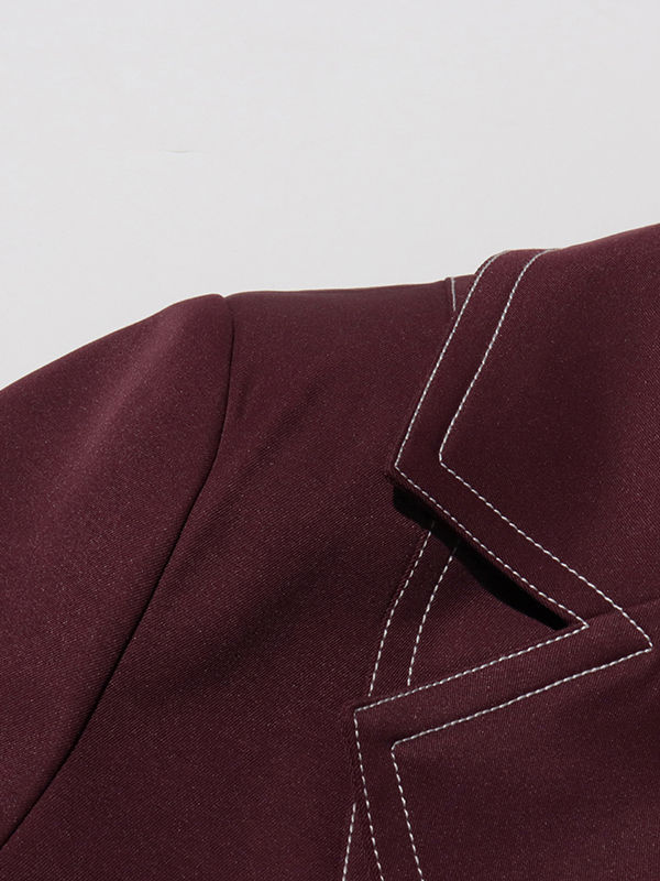 TWOTWINSTYLE Lapel Single Breasted Vintage Windbreaker