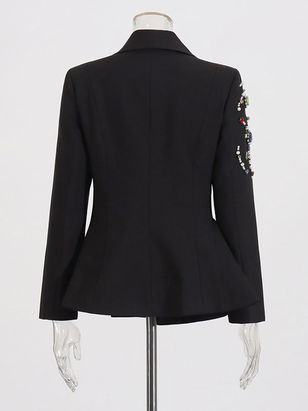 TWOTWINSTYLE Lapel Spliced Diamond Tunic Designer Coat
