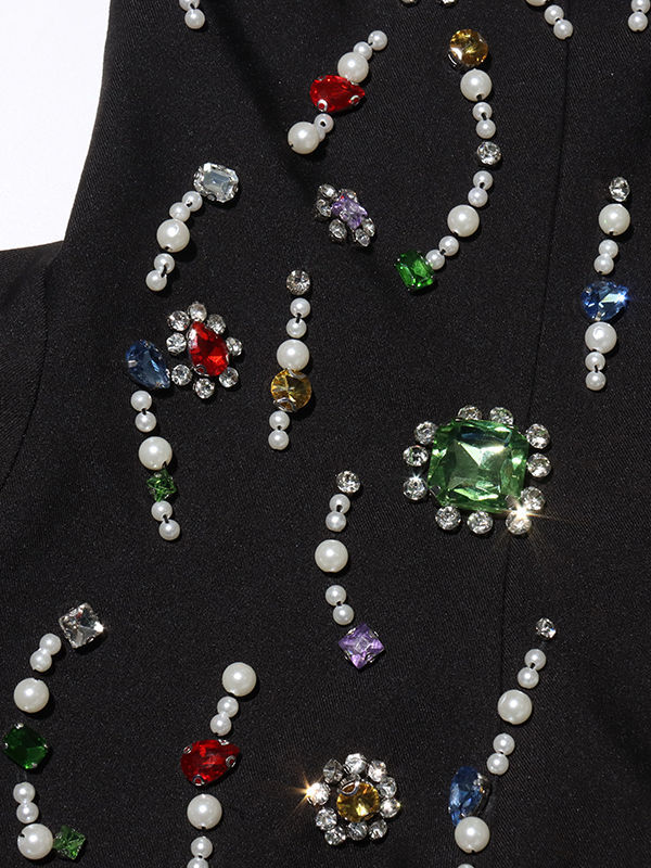 TWOTWINSTYLE Lapel Spliced Diamond Tunic Designer Coat