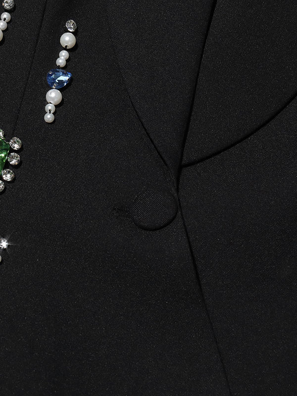 TWOTWINSTYLE Lapel Spliced Diamond Tunic Designer Coat