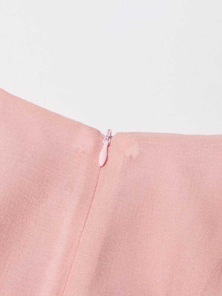 TWOTWINSTYLE Round Neck Bell Sleeve High Waist Dress