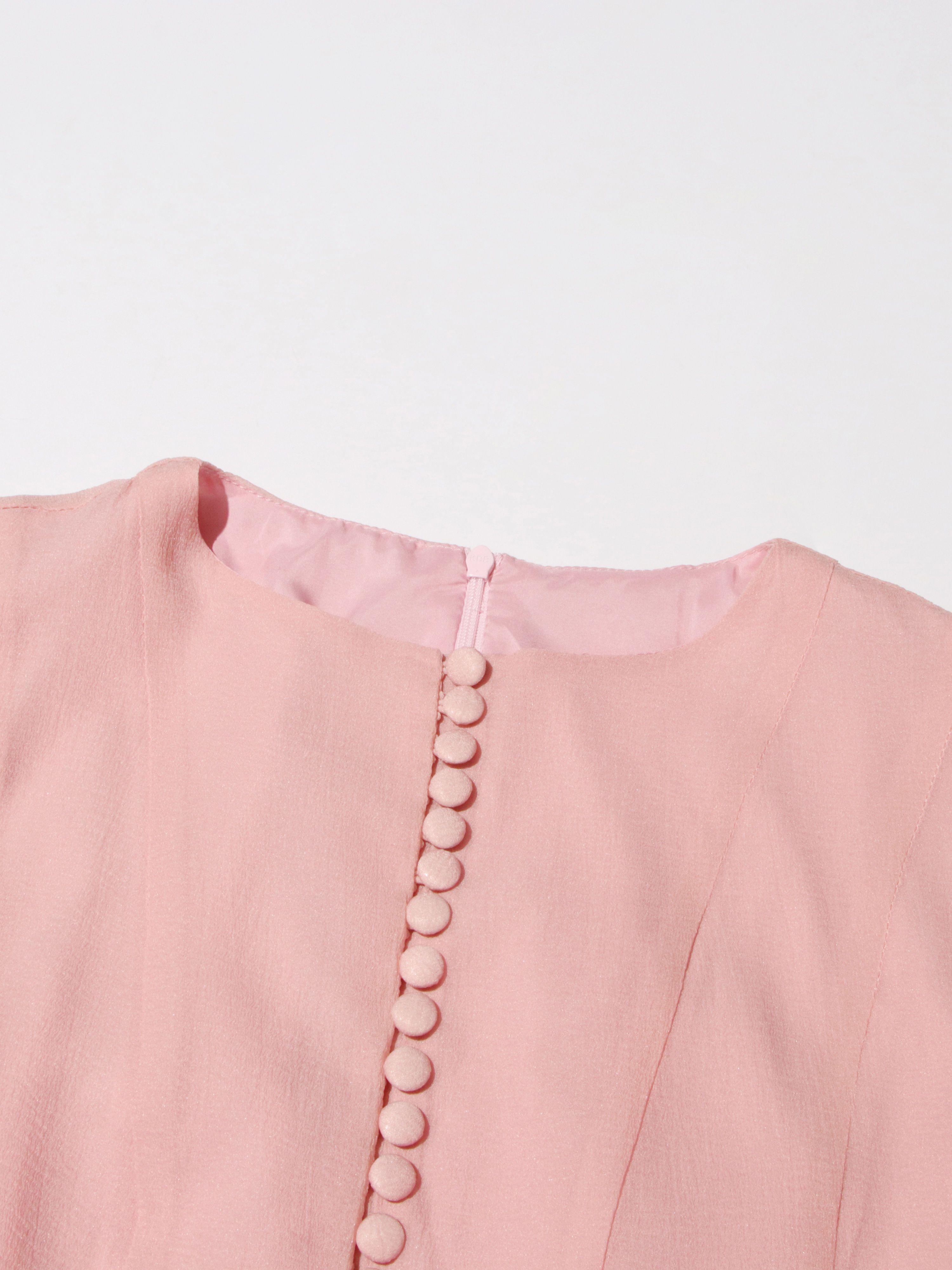 TWOTWINSTYLE Round Neck Bell Sleeve High Waist Dress