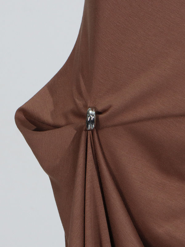 TWOTWINSTYLE Sleeveless Patchwork Metal Elegant Dress