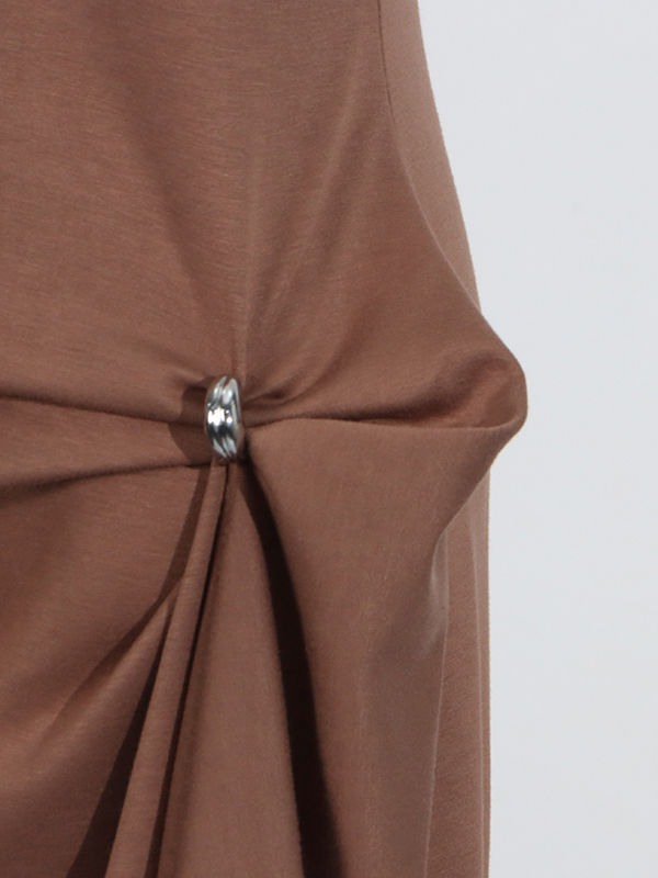 TWOTWINSTYLE Sleeveless Patchwork Metal Elegant Dress